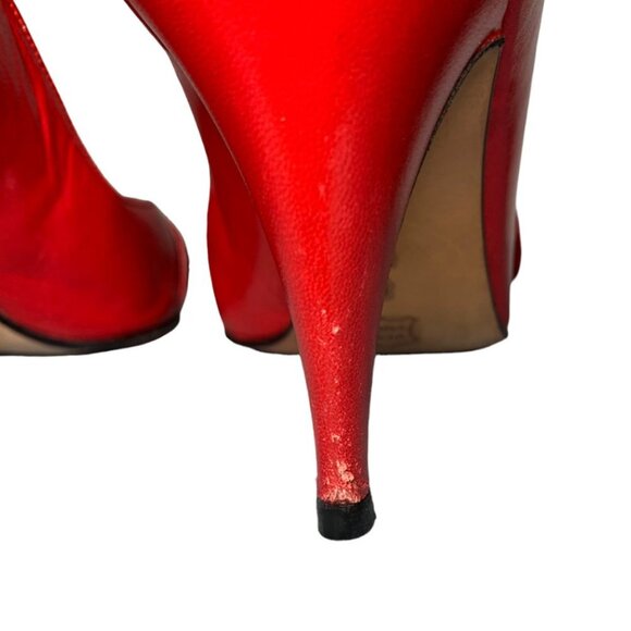 VINTAGE BALLY Leather Pump with Polka Dot Bow Detail - Picture 8 of 9